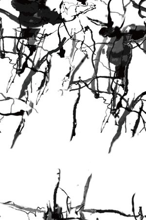 水墨印花华亿平台图片