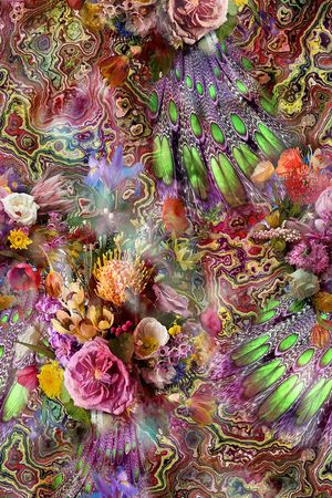 花卉印花华亿平台图片