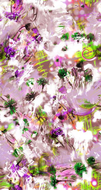 258126-抽象水彩笔触花卉