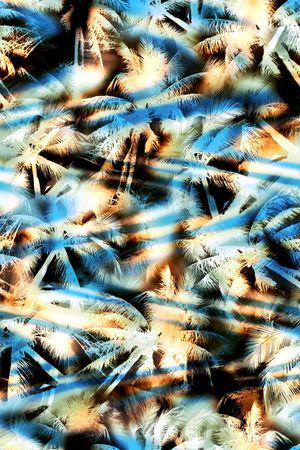 热带花卉印花华亿平台图片