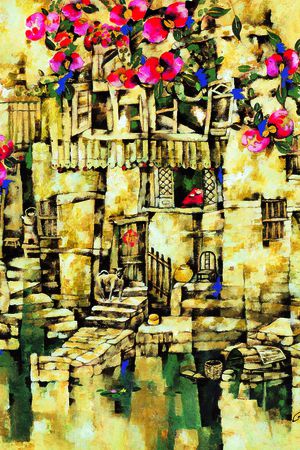 民居印花华亿平台图片