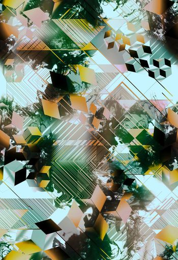 258298-水墨朦胧效果抽象几何