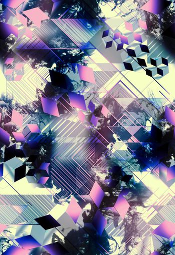 258300-水墨朦胧效果抽象几何