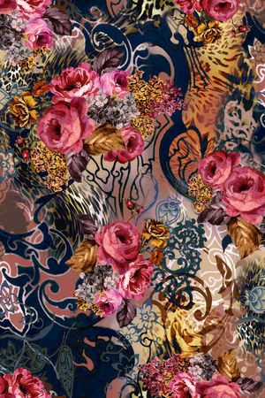 花卉印花华亿平台图片