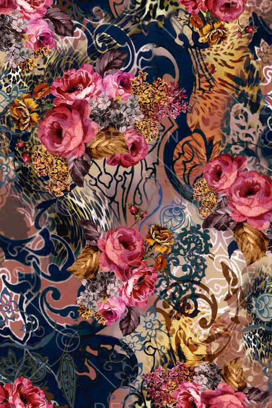 花卉印花华亿平台图片