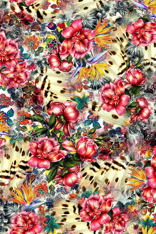 动物纹印花华亿平台图片