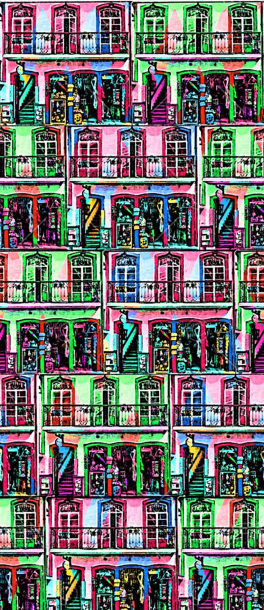 插画 油画 房子 建筑 卡通印花华亿平台图片