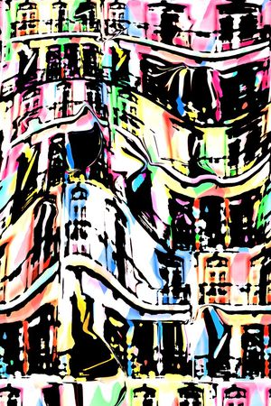 抽象印花华亿平台图片