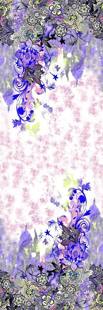 258440-数码抽象绚丽双边花卉