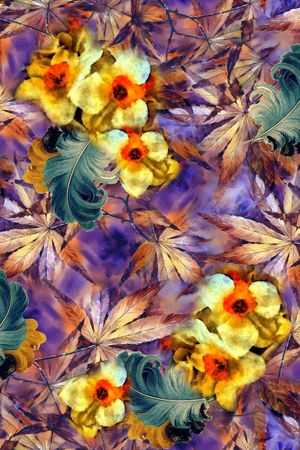 花卉印花华亿平台图片