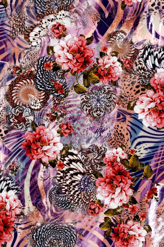 动物纹印花华亿平台图片