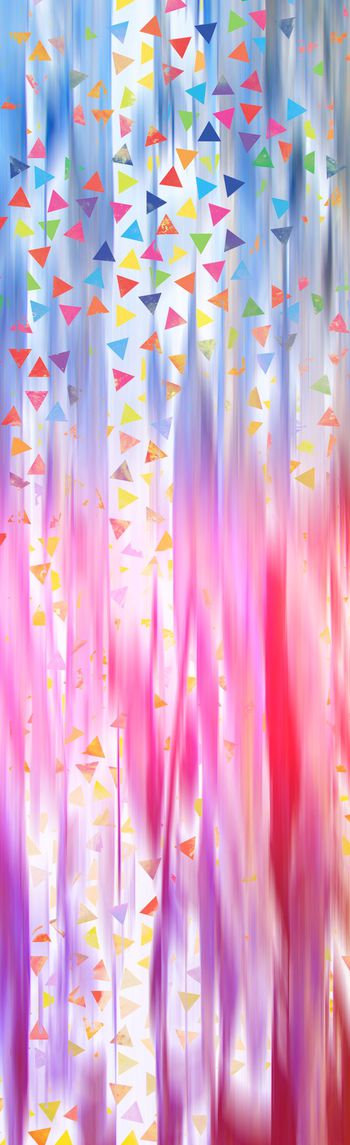 258536-WT191抽象水彩笔触几何组合色彩