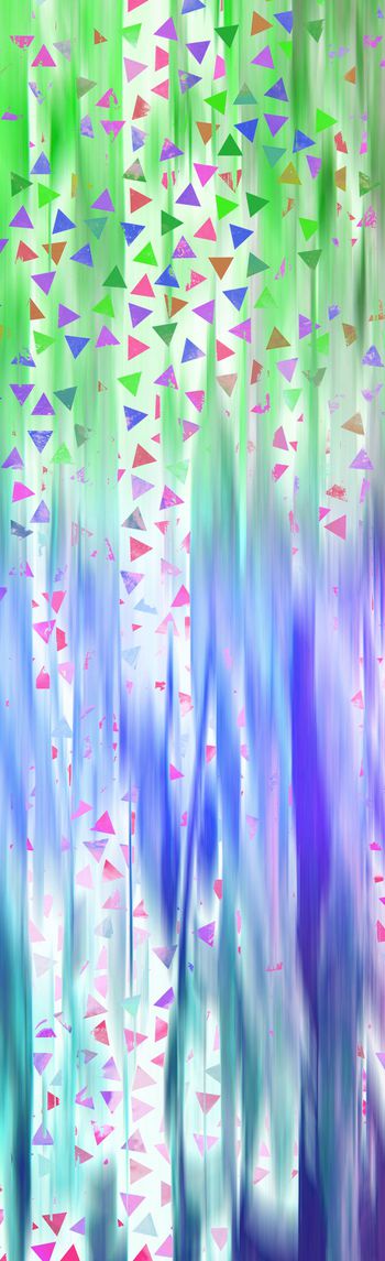 258537-抽象水彩笔触几何组合色彩长巾