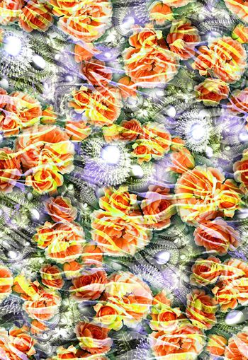 258575-花卉花朵宝石珠宝斑马纹动物纹组合