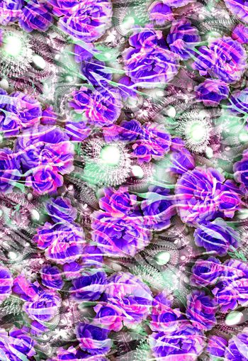 258577-花卉花朵宝石珠宝斑马纹动物纹组合