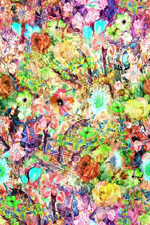 花卉印花华亿平台图片