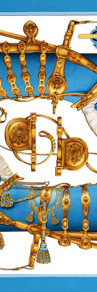 方巾 复古 欧式 套马工具 马鞍 大牌风印花华亿平台图片