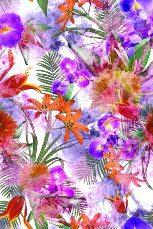 花卉印花华亿平台图片