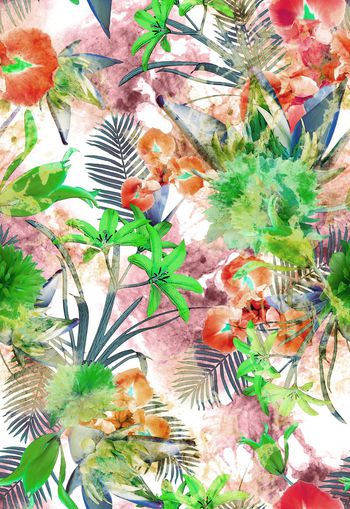 258895-清新水彩花卉花朵组合