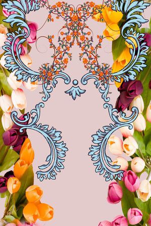 花卉印花华亿平台图片