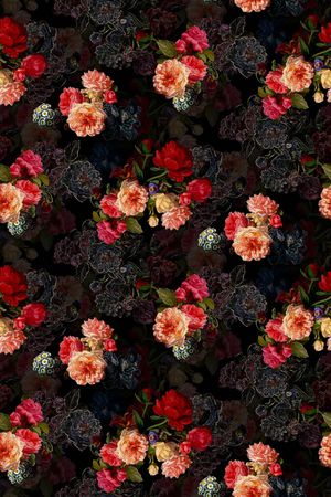 花卉印花华亿平台图片