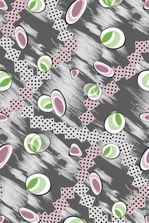 几何 抽象 笔触 传统印花华亿平台图片