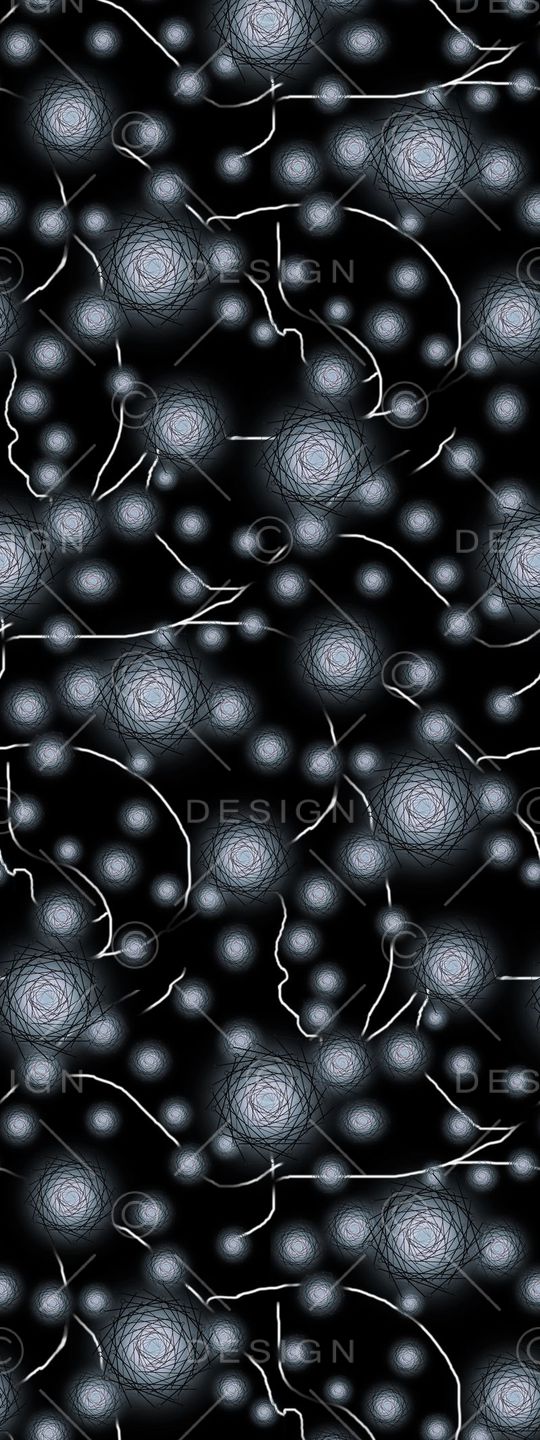 黑底 圆圈 点点印花华亿平台图片