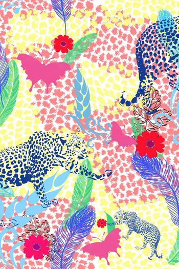 259164-豹纹花卉热带植物花卉组合