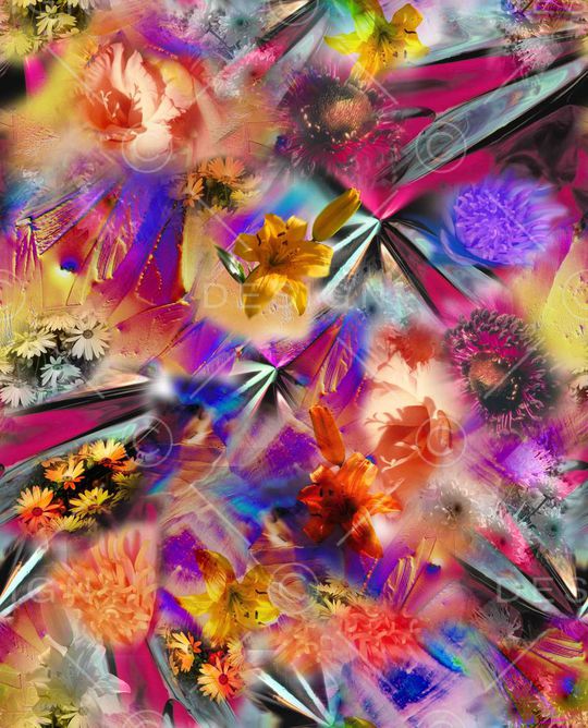 花卉印花华亿平台图片