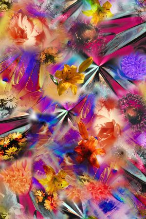 花卉印花华亿平台图片