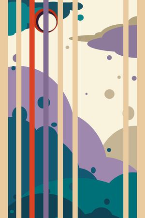 不规则几何印花华亿平台图片