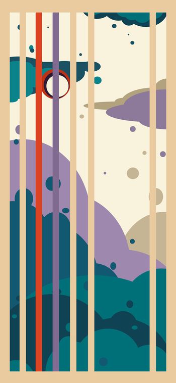 不规则几何印花华亿平台图片