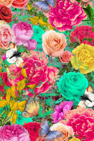 花卉印花华亿平台图片