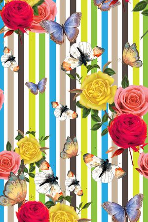 花卉印花华亿平台图片