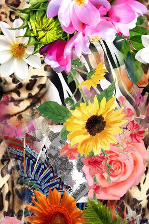 花卉印花华亿平台图片