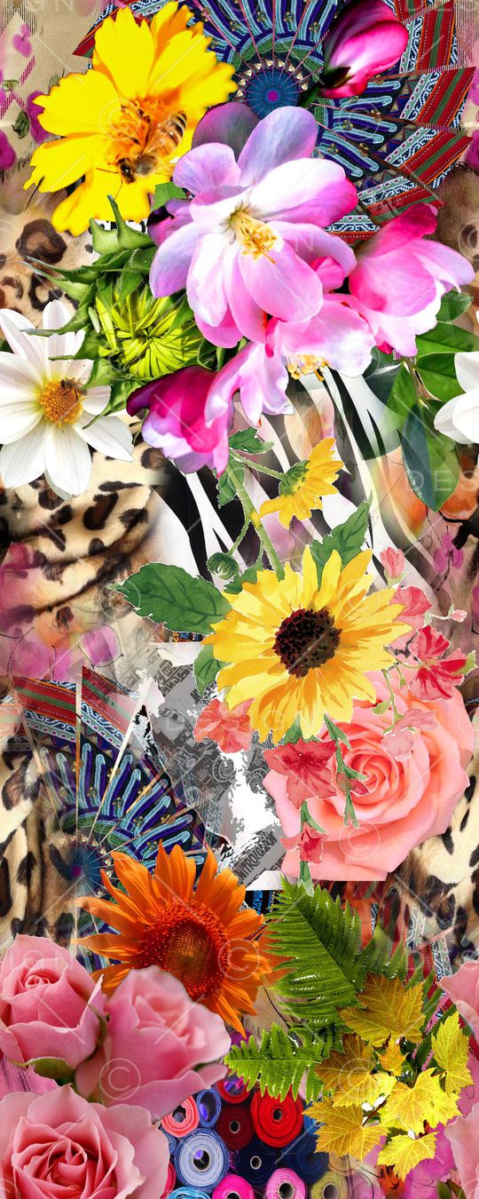 花卉印花华亿平台图片