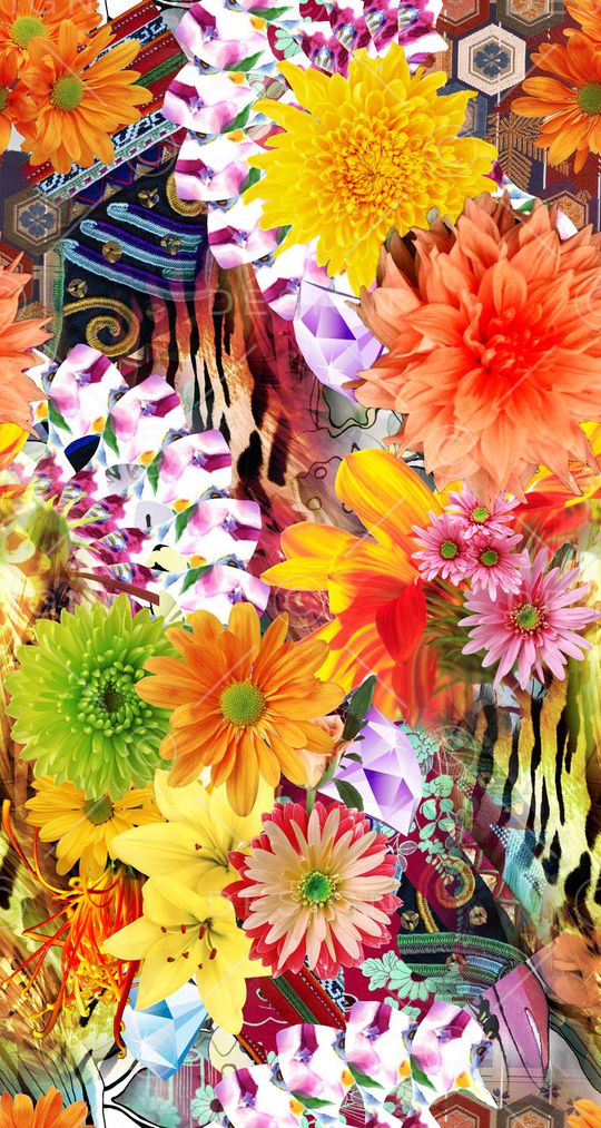 花卉印花华亿平台图片