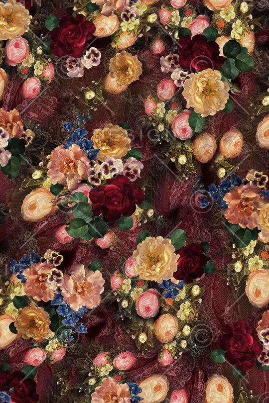 花卉印花华亿平台图片