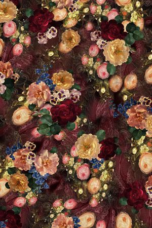 花卉印花华亿平台图片