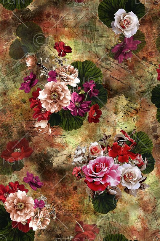 花卉印花华亿平台图片