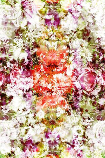 259537-水墨般色彩花卉