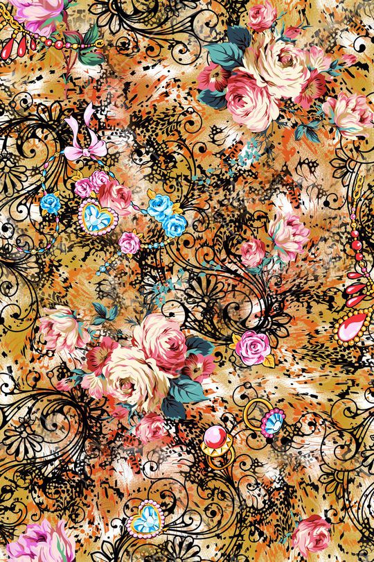 花卉印花华亿平台图片