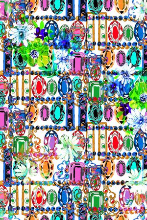 花卉印花华亿平台图片