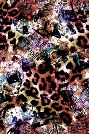 豹纹印花华亿平台图片