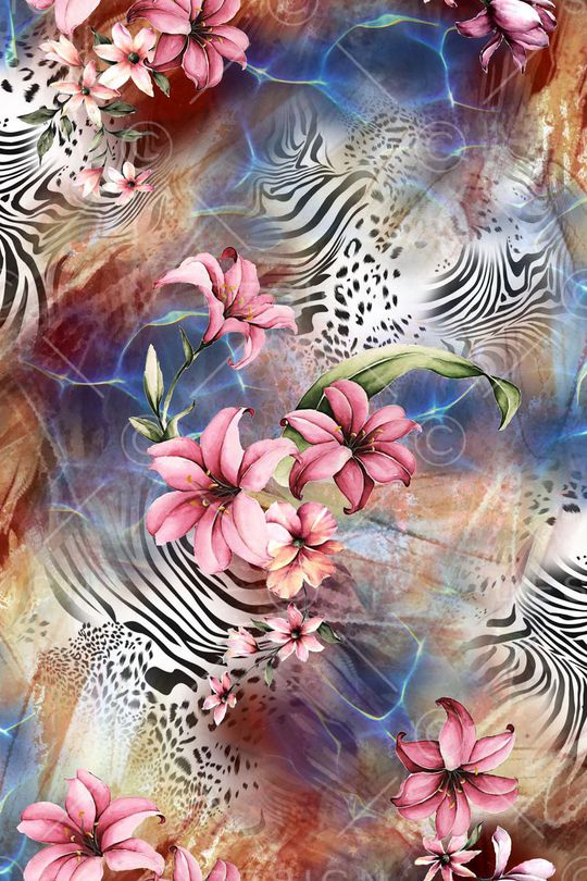 花卉印花华亿平台图片