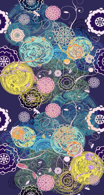 花卉印花华亿平台图片