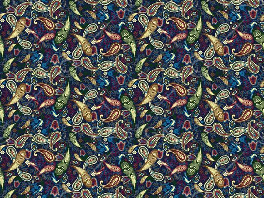 佩斯利纹印花华亿平台图片