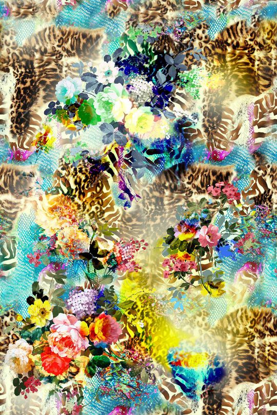 腰果   动物纹  花等印花华亿平台图片