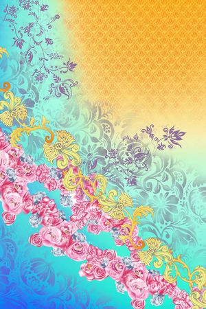 花卉 渐变印花华亿平台图片