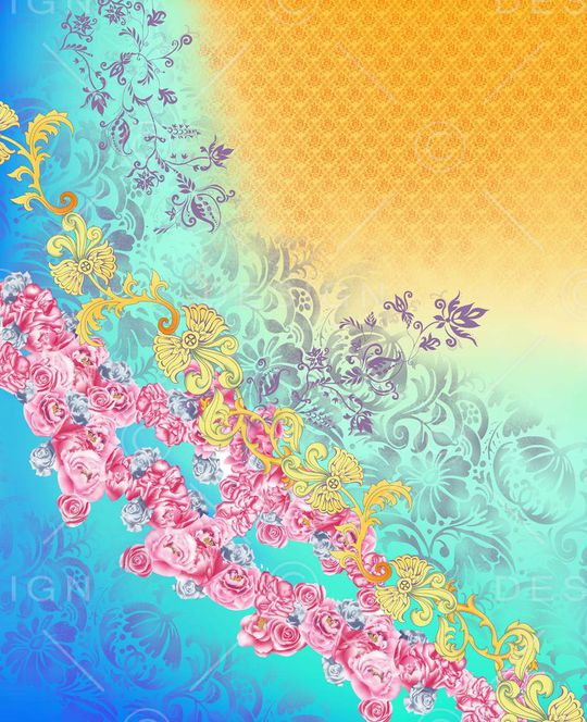 花卉 渐变印花华亿平台图片